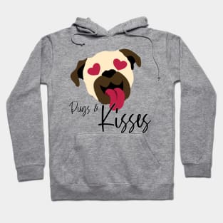 Pugs and Kisses Dog Valentine Hoodie